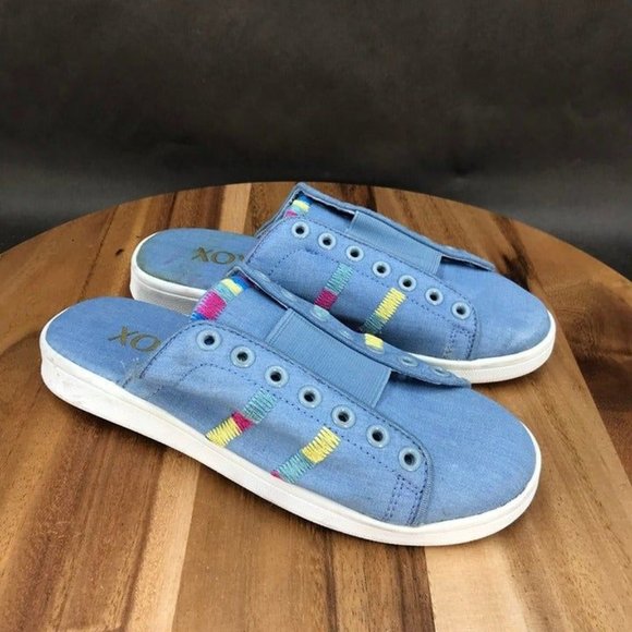 XOXO | Shoes | Xoxo Blue Canvas Laceless Mule Sneakers Low Top